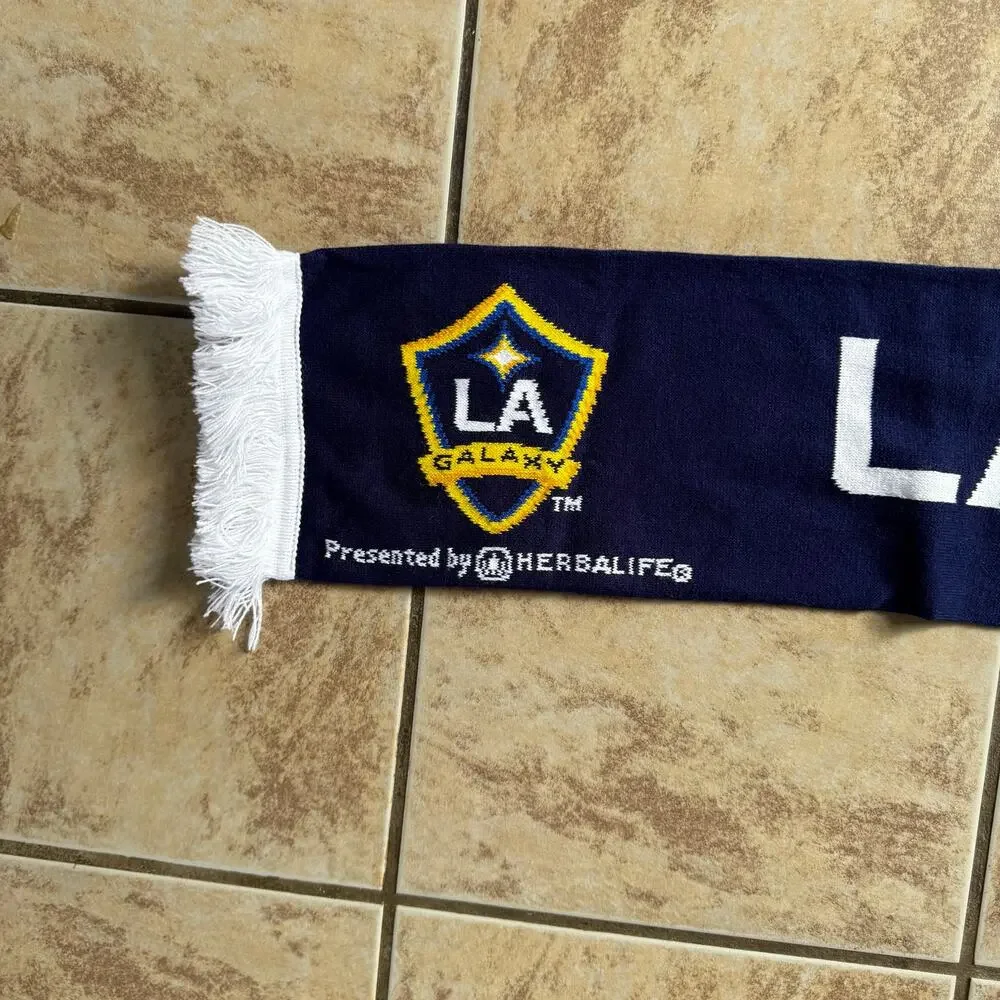 LA Galaxy San Diego Soccer Football Scarf Blue‎ MLS Double Sided
